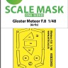 Art Scale 200-M48264 Gloster Meteor F.8 canopy frame paint mask (outside only) 1/48