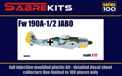 Sabre Kits SBK7033 Focke-Wulf Fw-190A-1/2 Jabo ex-AZ Models new (3D-Printed) parts 1/72