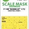 Art Scale 200-M72003 Grumman F-14B Bombcat wheels and canopy frame paint masks (inside & outside) 1/72