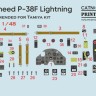 Print Scale 3D48013 Instrumental panel Lockheed P-38 Lightning (designed to be used with Tamiya kits) 1/48