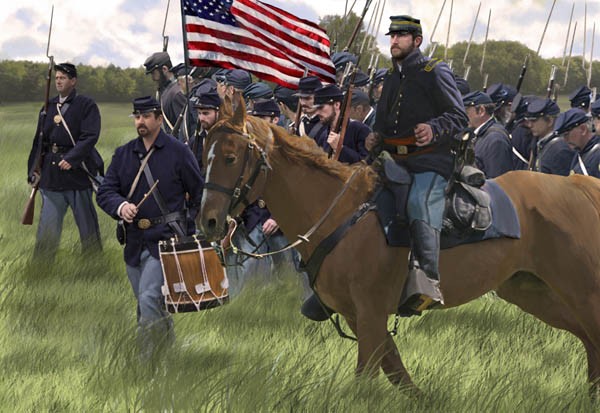 Strelets STR729D14 U.S. Union Infantry on the March (ACW/American Civil War era) 1/72