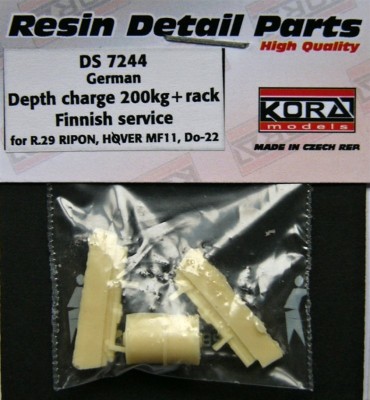 Kora Model DS7244 Depth charge 200kg+rack (Finnish service) 1/72