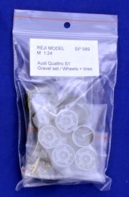 Reji Model 989 Wheels/tyres Audi Quattro S1 Gravel set 1/24