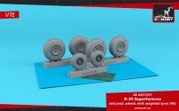 Armory ARAW72357 Boeing B-29 Superfortress mid production wheels with weighted tyres 1/72