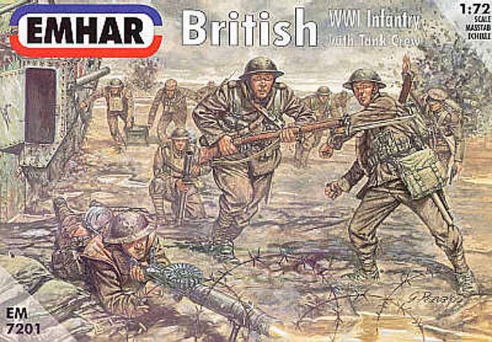 Emhar EM7201 British (WWI) Infantry and Tank Crew 1/72