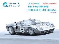 Quinta studio QDS-24026 Ford GT40 Mark II '66 (Meng) (малая версия) 1/24