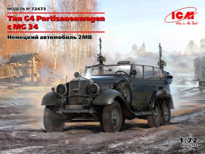 ICM 72473 Тип G4 Partisanenwagen с MG 34, немецкий автомобиль 2МВ 1/72