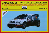 REJI MODEL DECRJ2435 1/24 Skoda FABIA WRC 05 #12 Rally Japan 2005