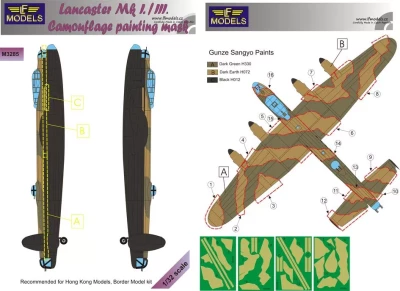 Lf Model M3285 Mask Lancaster Mk.I/III. Camouflage (HK MOD.) 1/32
