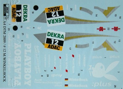 Reji Model 166 Audi A4 DTM 2009 ''PLAYBOY' (M.Winkelhock) 1/24