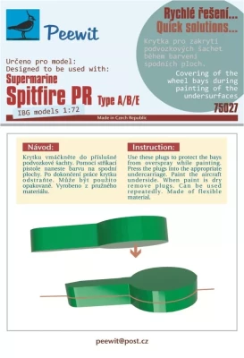 Peewit P75027 Wheel bay cover for Spitfire PR Type A/B/E 1/72