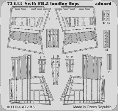 Eduard 72613 Swift FR.5 landing flaps