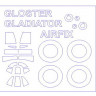 KV Models 72548 Gloster J-8A/Gladiator Mk.I/Mk.II (AIRFIX #A02052,#A02063) + маски на диски и колеса AIRFIX 1/72