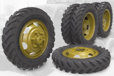 Fury Models 35058 Sagged wheel set for US 2,5t Truck (directional, B.F.Goodrich) 1/35
