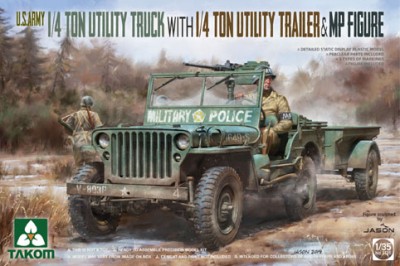 Takom 2126 Виллис с трейлером 1/35