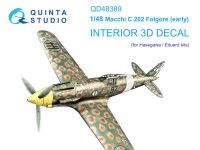 Quinta studio QD48389 Macchi C.202 Folgore ранний (Hasegawa/Eduard) 1/48