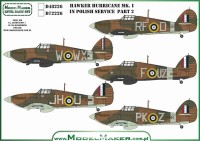 Model Maker Decals D72226 Hawker Hurricane Mk.I in Polish service part 2 1/72