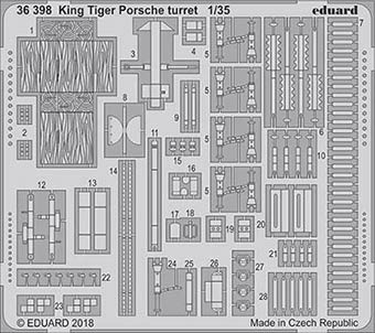 Eduard 36398 King Tiger Porsche turret 1/35