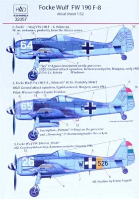 HAD 32057 Decal Focke Wulf Fw 190 F-8 (3x camo) 1/32