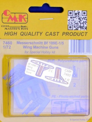 CMK 7460 Messerschmitt Bf 109E-1/5 Wing MG (SP.HOBBY) 1/72