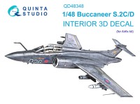 Quinta studio QD48348 Buccaneer S.2C/D (Airfix) 3D Декаль интерьера кабины 1/48