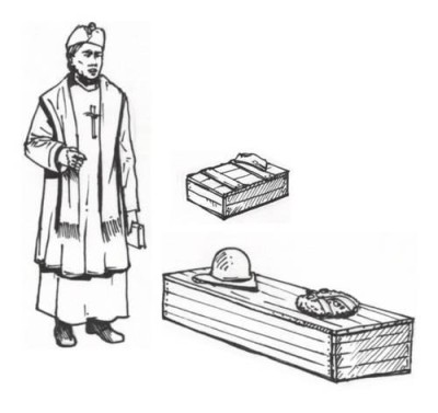 CMK F35203 Military Chaplain+Coffin &amp; Chaplet (1 fig. ) 1/35