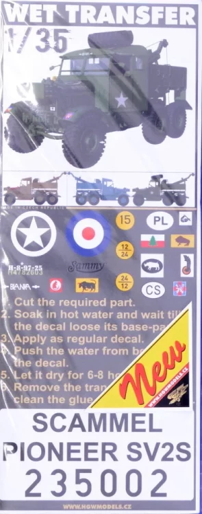 HGW 235002 STENCILS Scammel Pioneer SV2S 1/35
