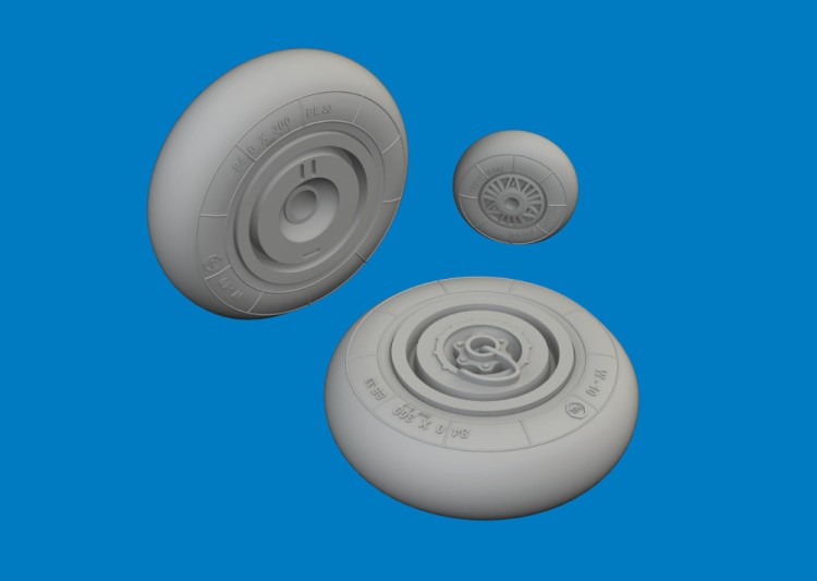 Eduard 6481159 Brassin Hs 129B Wheels (Takom) 1/48