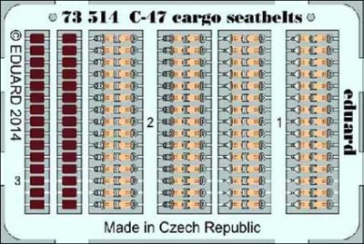 Eduard 73514 C-47 cargo seatbelts