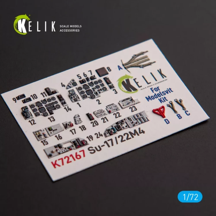 Reskit K72167 SU-17M4P/22M4 - interior 3D decal (MSVIT) 1/72