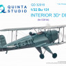 Quinta studio QD32016 Bu 131 (для модели ICM) 3D декаль интерьера кабины 1/32