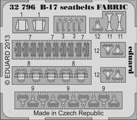 Eduard 32796 B-17 seatbelts FABRIC