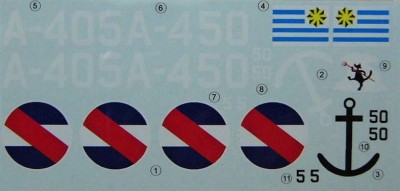 LF Model C72104 Decals Hellcats over Uruguay (EDU/HAS) 1/72