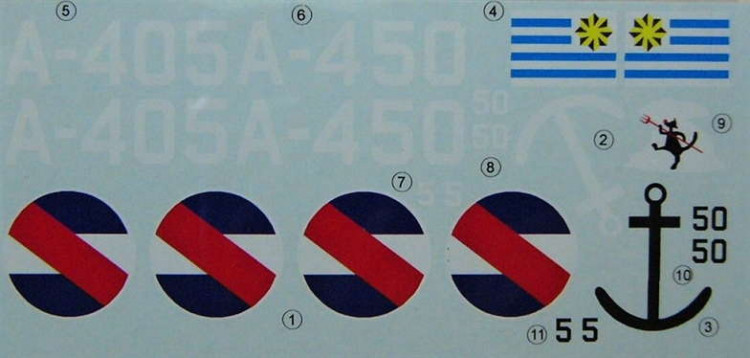 LF Model C72104 Decals Hellcats over Uruguay (EDU/HAS) 1/72