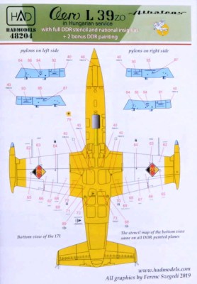 HAD 48204 Decal L-39ZO in DDR/Hungarian Serv. (double) 1/48