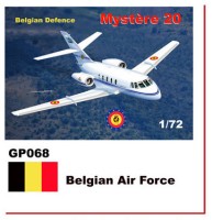 Mach 2 MACHGP068 Dassault-Mystere Falcon 20 Decals Belgian Air Force 1/72