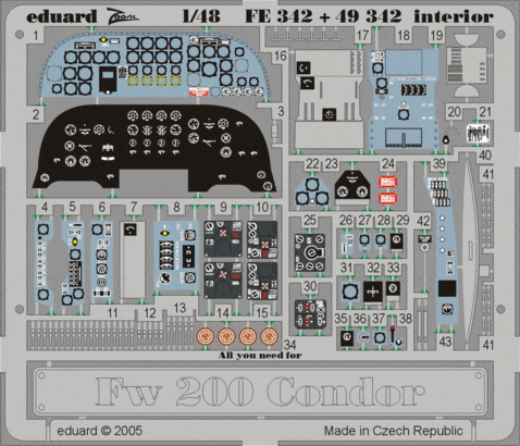 Eduard FE342 Fw 200 Condor interior TRU