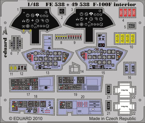 Eduard FE538 F-100F interior S.A.