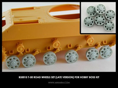 Miniarm 35015 Т-50 - усиленные опорные катки (поздних серий) 1/35