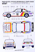 Reji Model JM322 1/24 Opel Manta 400 GR.B - 1985 Manx Rally 3rd pl.