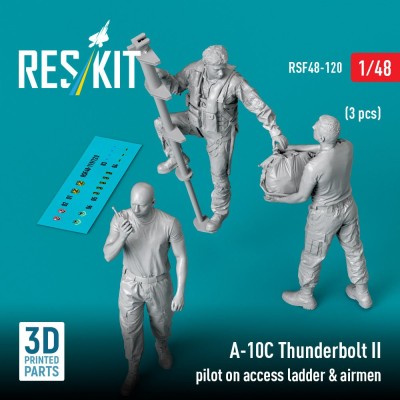Reskit RSF48-120 A-10C Thunderb. II pilot access ladder&amp;airmen 1/48