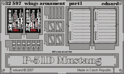 Eduard 32597 P-51D wings armament DRA