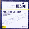 Reskit RS32-0141 RBK-250 PTAB-2,5M Cluster bomb 4 pcs. (TRUMP) 1/32