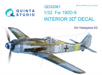 Quinta studio QD32061 FW 190D-9 (для модели Hasegawa) 3D Декаль интерьера кабины 1/32