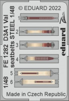 Eduard FE1282 D3A1 Val seatbelts STEEL (HAS) 1/48