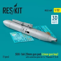 Reskit 32469 SUU-16A 20mm gun pod (closed) w/ centerl.pyl. 1/32