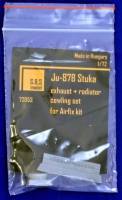 Sbs Model 72053 Ju-87B Stuka exhaust &amp; radiator cowling set 1/72