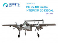 Quinta studio QD48252 OV-10D Bronco (ICM) 3D Декаль интерьера кабины 1/48
