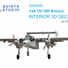 Quinta studio QD48252 OV-10D Bronco (ICM) 3D Декаль интерьера кабины 1/48