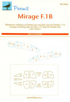 Peewit PW-M72066 1/72 Canopy mask Mirage F.1B (SP.HOBBY)